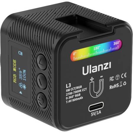 Ulanzi L3 - mini lampa LED, WB, RGB, 2700-7000K